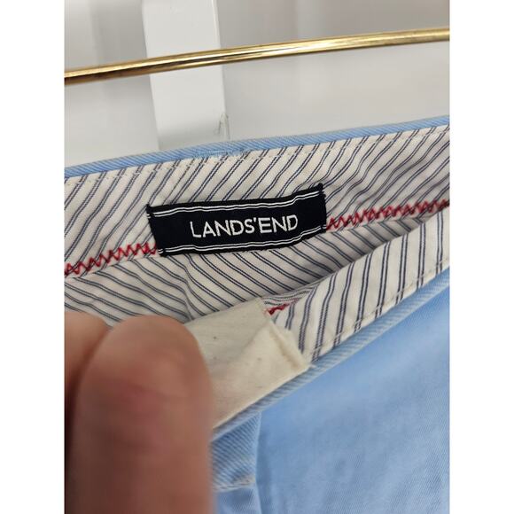 Land's End Women's Light Blue Mid Rise Straight Leg Cropped Pant Size 16P - Picture 3 of 6